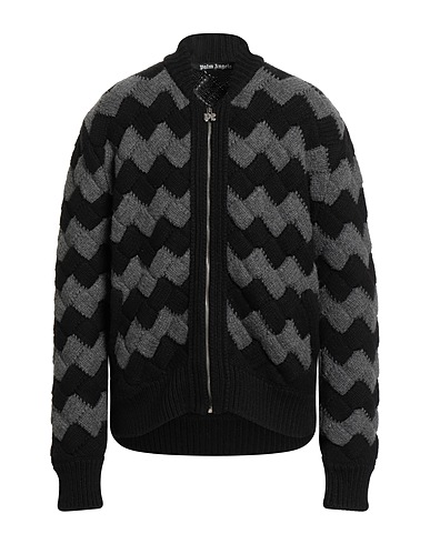 PALM ANGELS Cardigan Black 88% Wool, 9% Polyamide, 2% Viscose, 1% Cashmere