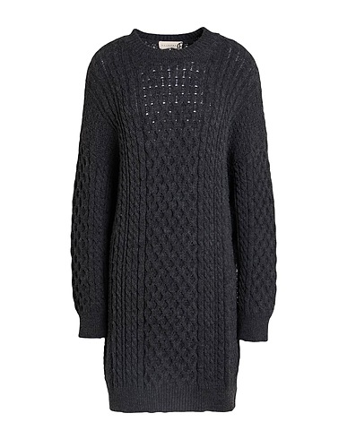 HAVEONE ミニワンピース・ドレス チャコール アクリル 74% / ポリエステル 26%