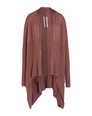 RICK OWENS Cardigan Cioccolato 100% Lana Vergine