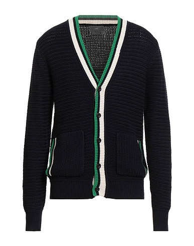 LIU •JO MAN Cardigan Midnight blue 41% Cotton, 28% Polyester, 13% Polyamide, 13% Acrylic, 5% Wool