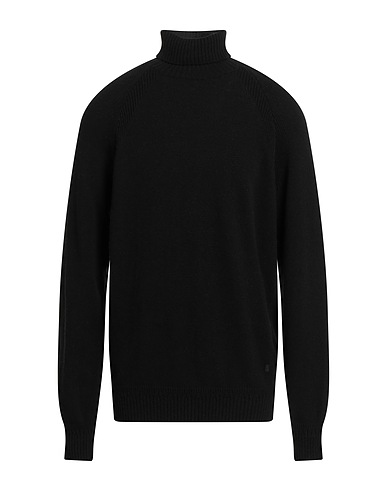 LIU •JO MAN Polo neck Black 80% Wool, 20% Polyamide