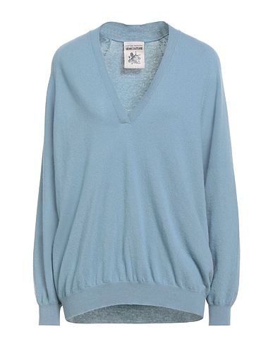 SEMICOUTURE Pullover Celeste 70% Lana Vergine, 30% Cachemire