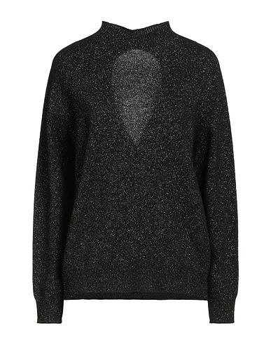 TWINSET Jumper Black 77% Wool, 13% Cashmere, 10% Metallic Polyester