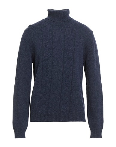 IRISH CRONE Dolcevita Blu navy 100% Lana