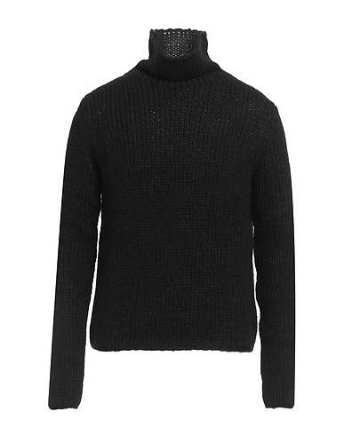 ANN DEMEULEMEESTER Polo neck Black 56% Alpaca wool, 34% Polyamide, 10% Virgin Wool