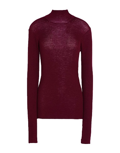 ANN DEMEULEMEESTER Rollkragenpullover Bordeaux 100% Schurwolle