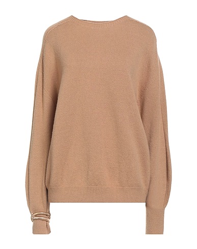 SIMONA CORSELLINI Jumper Camel 90% Merino Wool, 10% Cashmere