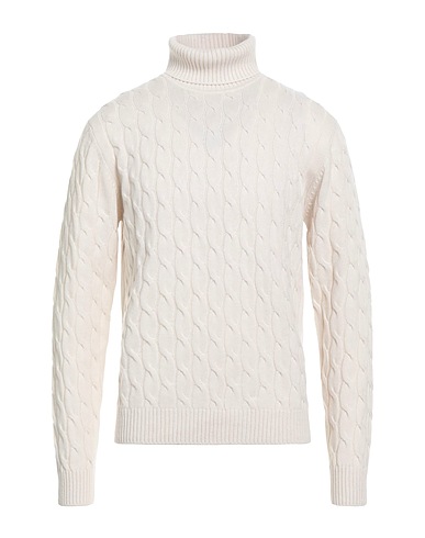 LUIGI BORRELLI NAPOLI Turtleneck Off white 70% Wool, 20% Silk, 10% Cashmere