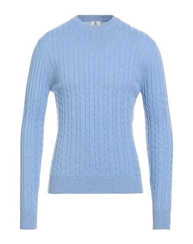 LUIGI BORRELLI NAPOLI Jumper Sky blue 70% Wool, 20% Silk, 10% Cashmere