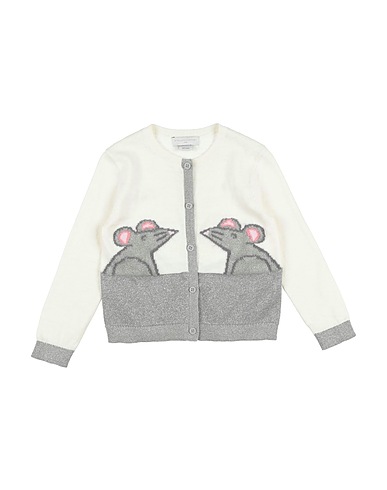 STELLA McCARTNEY KIDS Cardigan White 95% Cotton, 5% Wool, Polyester, Metallic fiber