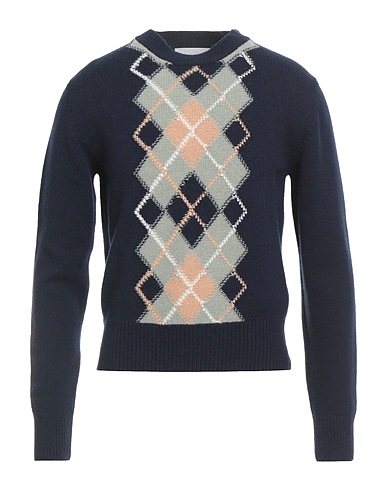 AMI ALEXANDRE MATTIUSSI Pullover Blu navy 90% Lana Merino, 10% Cachemire
