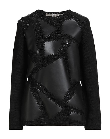 COMME des GARÇONS Jumper Black 100% Wool, Polyurethane