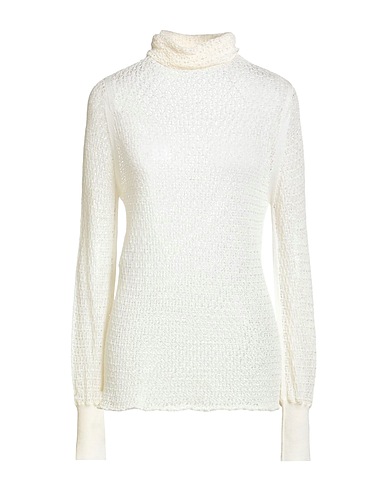 LIVIANA CONTI Turtleneck Ivory 75% Wool, 25% Silk