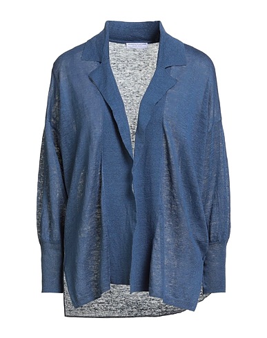 MAJESTIC FILATURES Cardigan BLU NAVY 100% Linen