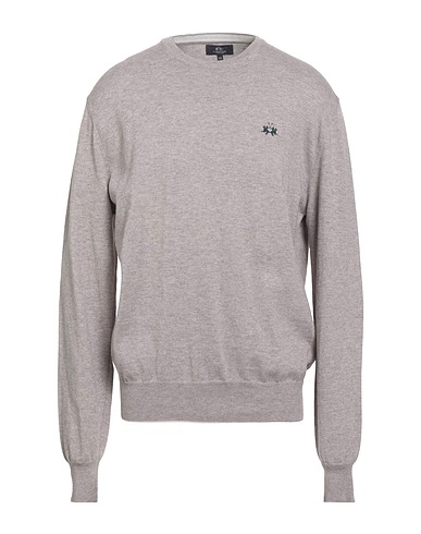 LA MARTINA Jumper Taupe 85% Cotton, 15% Wool