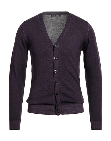 JOHN BARRITT Cardigan Dark purple 100% Wool