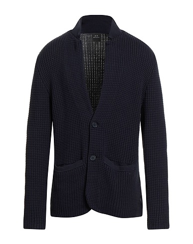ARMANI EXCHANGE Cardigan Midnight blue 97% Cotton, 2% Polyamide, 1% Elastane