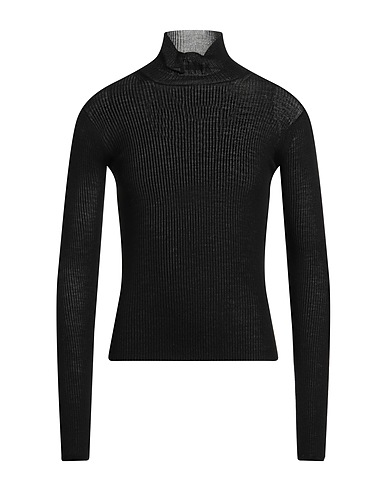 ANN DEMEULEMEESTER Polo neck Black 100% Virgin Wool
