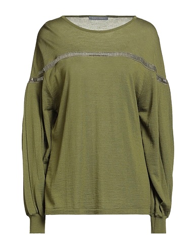 ALBERTA FERRETTI Pullover Verde militare 100% Lana Vergine