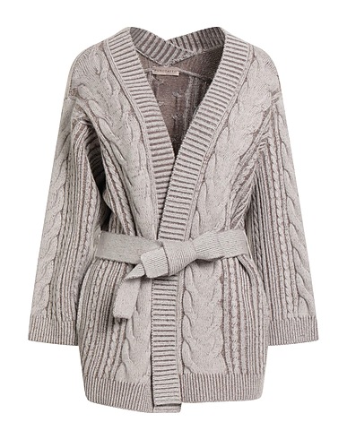 PUROTATTO Cardigan Taupe 70% Wool, 30% Cashmere