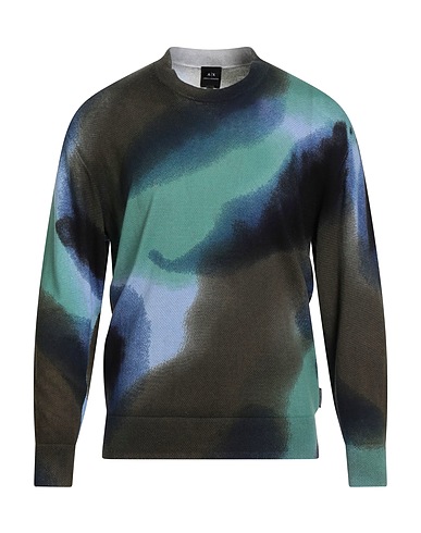 ARMANI EXCHANGE Sweater Blue 53% Cotton, 42% Viscose, 5% Silk