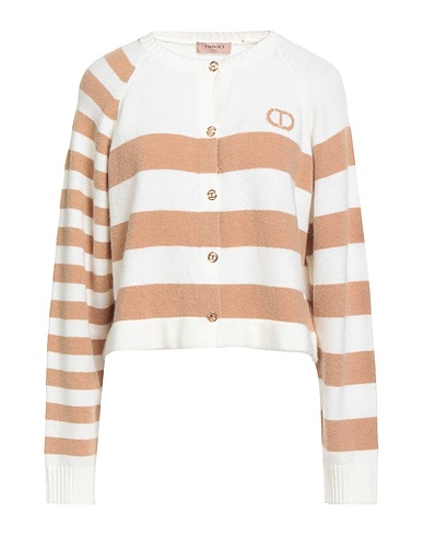 TWINSET Cardigan White 55% Polyamide, 15% Acrylic, 15% Wool, 10% Alpaca wool, 5% Elastane