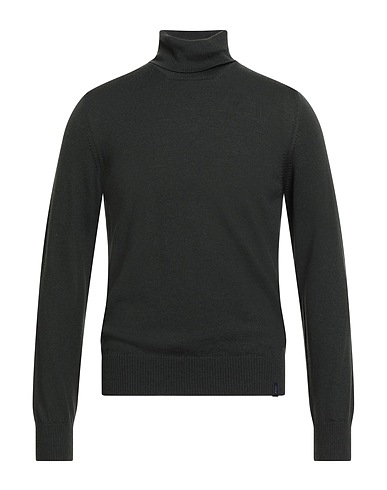 FAY Rollkragenpullover Dunkelgrün 100% Schurwolle