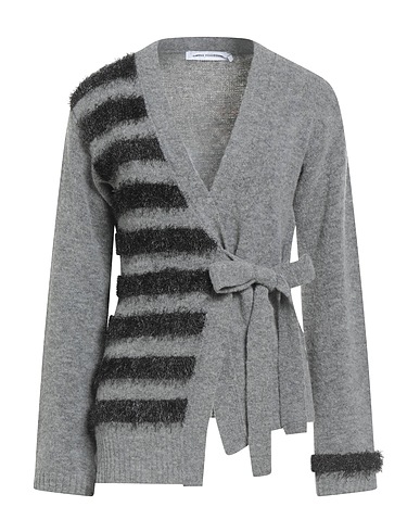 SIMONA CORSELLINI Cardigan Grey 35% Viscose, 25% Wool, 20% Polyamide, 10% Acrylic, 10% Textile fibres