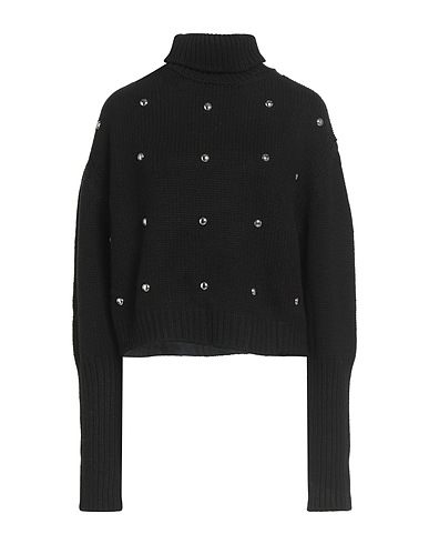 LIVIANA CONTI Turtleneck Black 50% Cashmere, 50% Polyamide, Metal