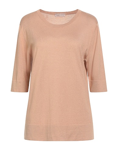 PUROTATTO Sweater Camel 70% Silk, 30% Cashmere