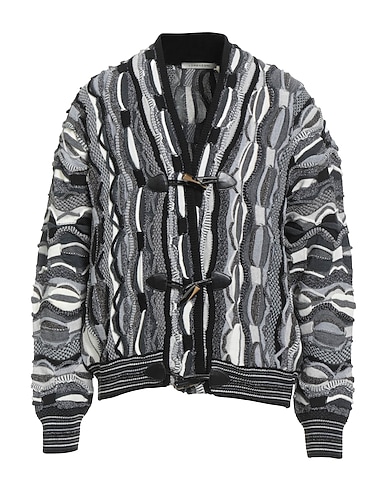 LORENZONI Cardigan Grigio 50% Lana Vergine, 35% Acrilico, 12% Viscosa, 3% Poliammide