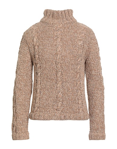 ERMANNO SCERVINO Polo neck Sand 45% Virgin Wool, 30% Acrylic, 25% Alpaca wool