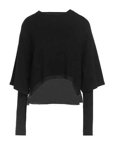 PINKO Pullover Nero 90% Lana, 10% Cachemire, Poliestere, Fibra di metallo