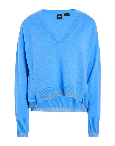 PINKO Pullover Blu chiaro 90% Lana, 10% Cachemire, Poliestere, Fibra di metallo