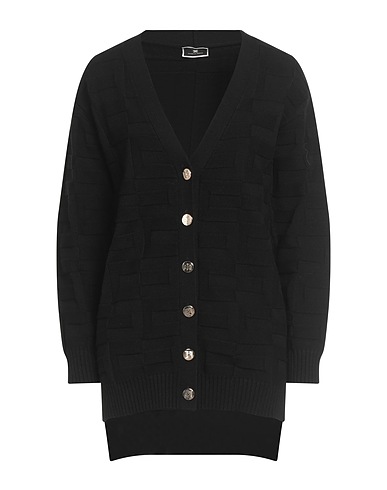 ELISABETTA FRANCHI Cardigan Black 70% Viscose, 30% Polyester