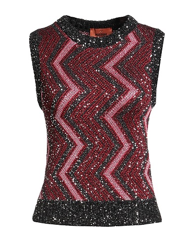 MISSONI Sleeveless sweater Red 50% Viscose, 30% Metallic fiber, 10% Polyamide, 10% Polyester