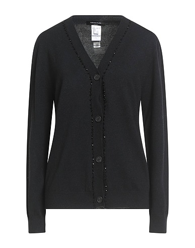 FABIANA FILIPPI Cardigan Black 75% Virgin Wool, 15% Silk, 10% Cashmere, Glass, Nylon