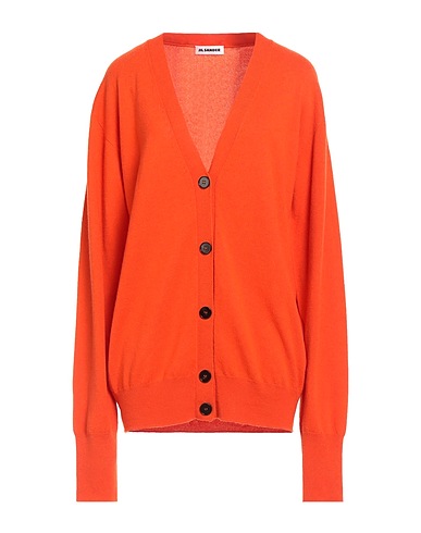 JIL SANDER Cardigan Orange 100% Cashmere