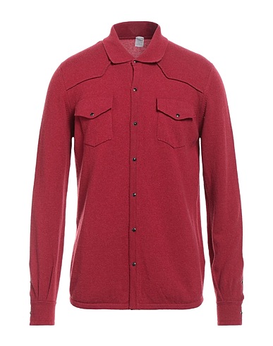 ELEVENTY Solid colour shirt Garnet 100% Cashmere