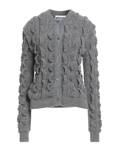 MOSCHINO Cardigan Grey 38% Polyamide, 31% Mohair wool, 30% Virgin Wool, 1% Elastane