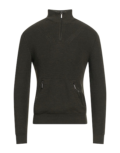 MOORER Jumper Military green 100% Wool