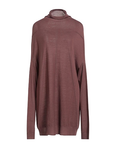 RICK OWENS Polo neck Brown 100% Virgin Wool