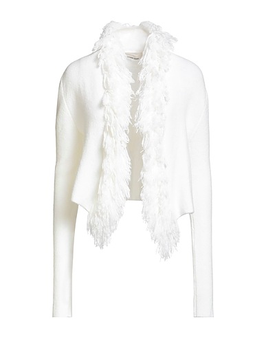 LIVIANA CONTI Cardigan Bianco 63% Lana Vergine, 25% Poliammide, 10% Cachemire, 2% Elastan