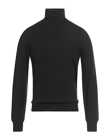 SUITE 191 Polo neck Black 100% Merino Wool