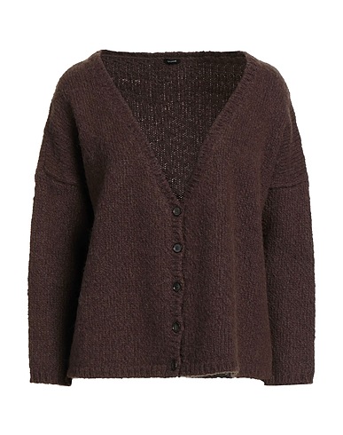 A.B  APUNTOB Cardigan Dark brown 45% Wool, 42% Cotton, 13% Alpaca wool
