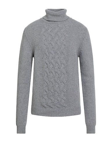LUIGI BIANCHI Mantova Polo neck Grey 100% Virgin Wool