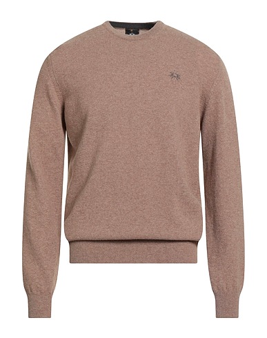 LA MARTINA Jumper Camel 90% Wool, 10% Cashmere