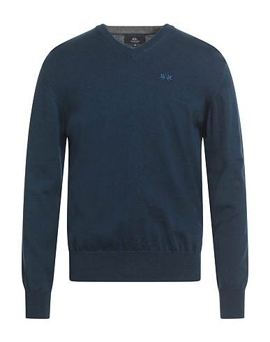 LA MARTINA Jumper Slate blue 85% Cotton, 15% Wool