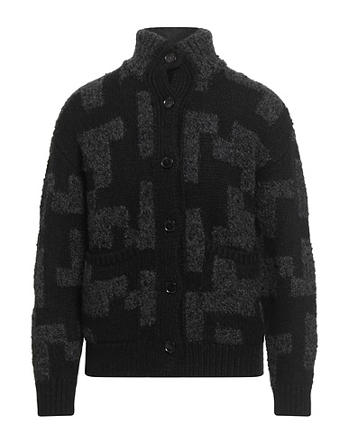 ROBERTO COLLINA Cardigan Black 100% Merino Wool