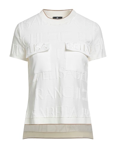 ELISABETTA FRANCHI Jumper White 80% Cotton, 20% Polyamide, Polyester, Viscose, Acrylic
